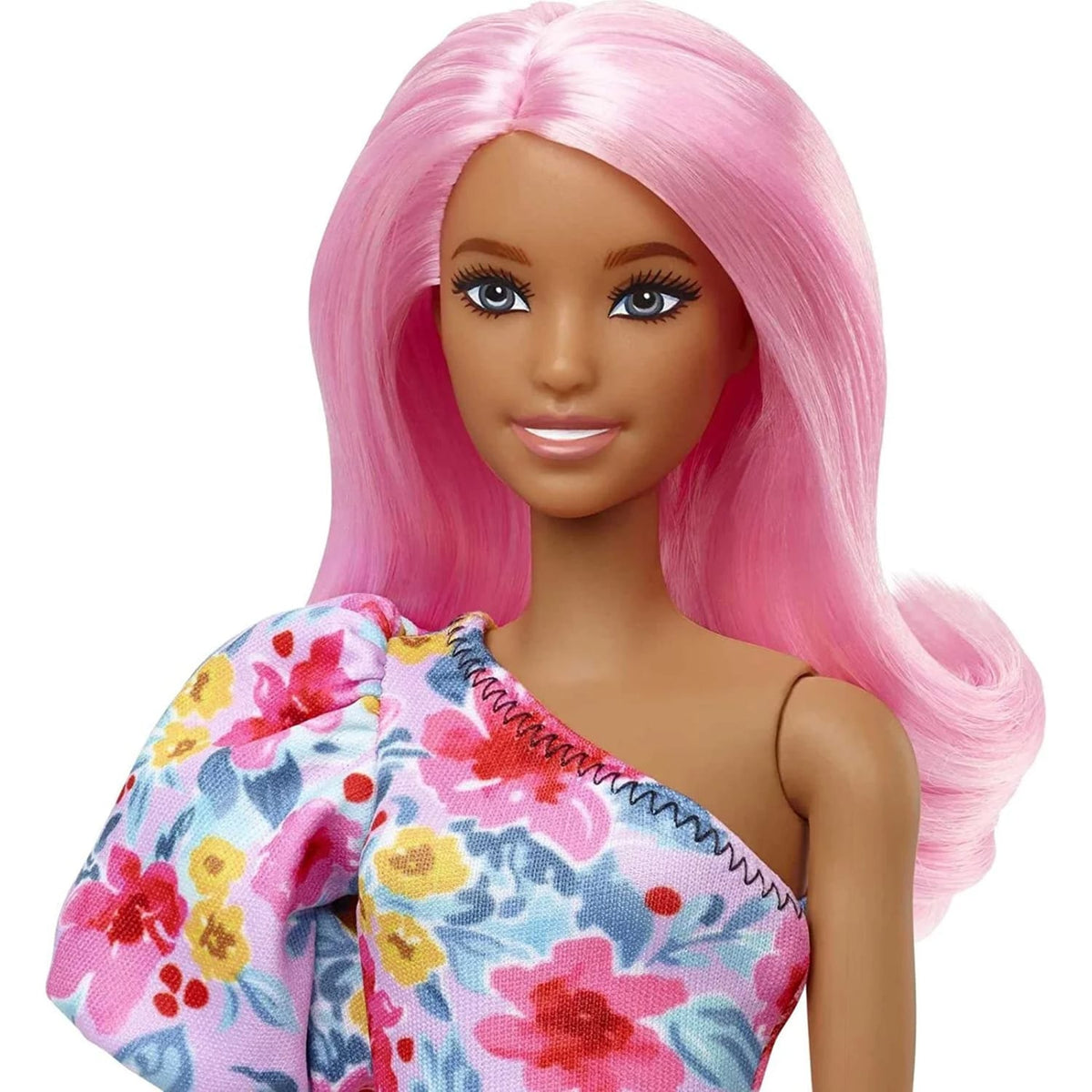 Barbie Fashionista Doll - Floral Print Off The Shoulder Dress, product image 3