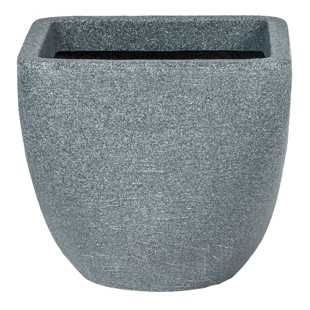 Strata Square Top Round Base Planter - Small