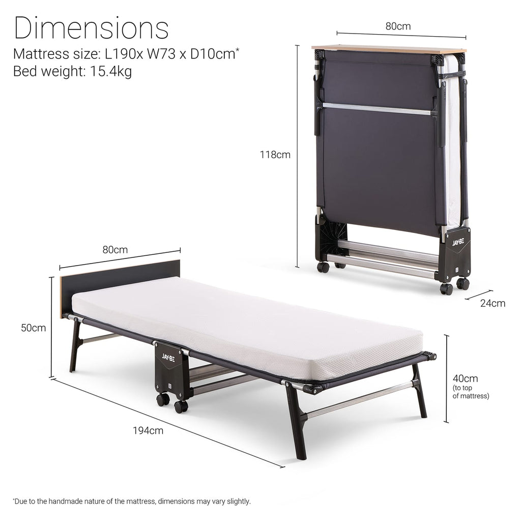 Jay-Be RM80 Rollaway Folding Bed with Memory Mattress - Single, product image 13