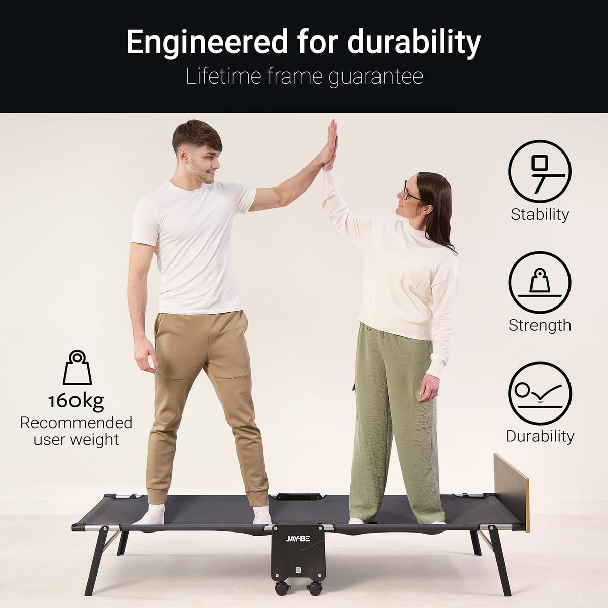Jay-Be RM80 Rollaway Folding Bed with Memory Mattress - Single, product image 10