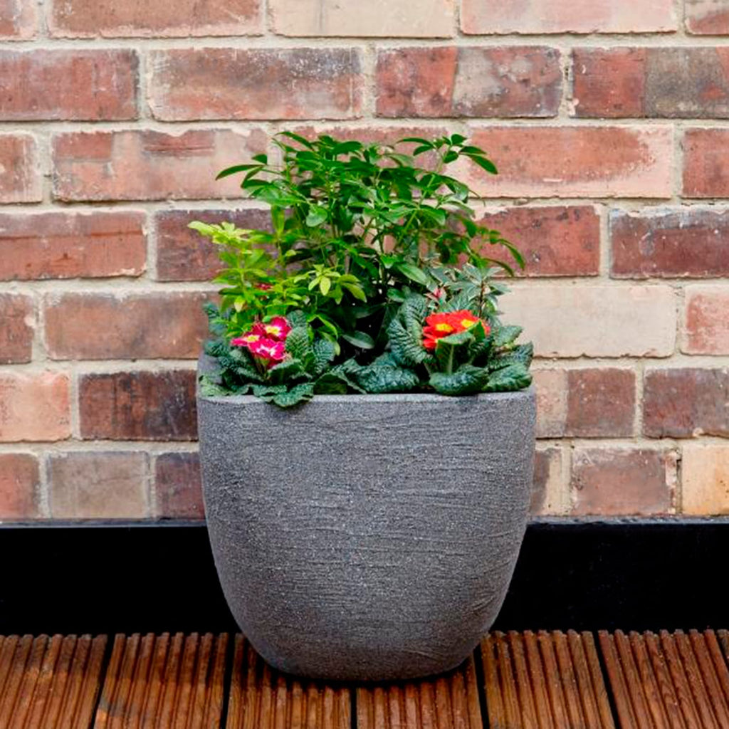 Strata Square Top Round Base Planter - Small, product image 2