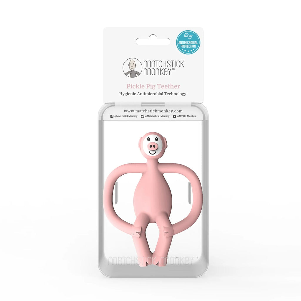 Matchstick Monkey Pickle Pig Teether, product image 4