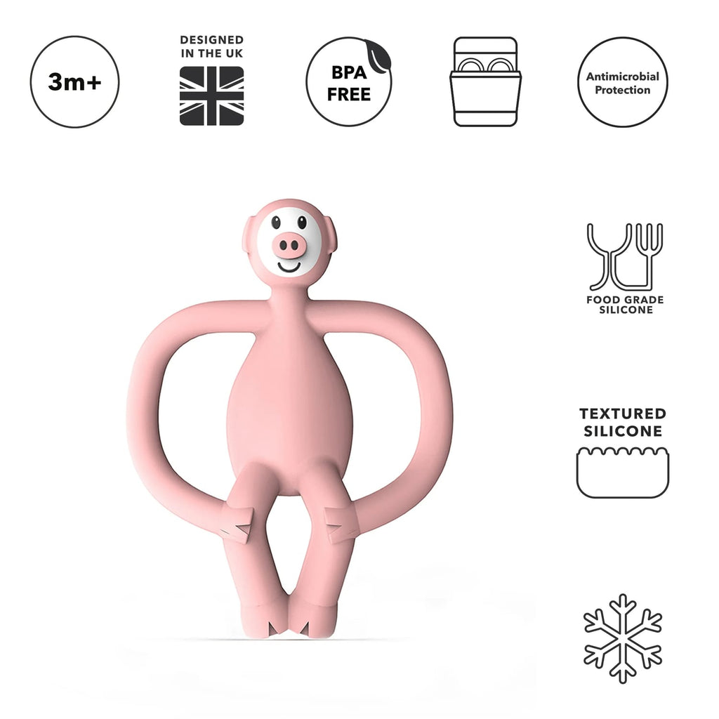 Matchstick Monkey Pickle Pig Teether, product image 3