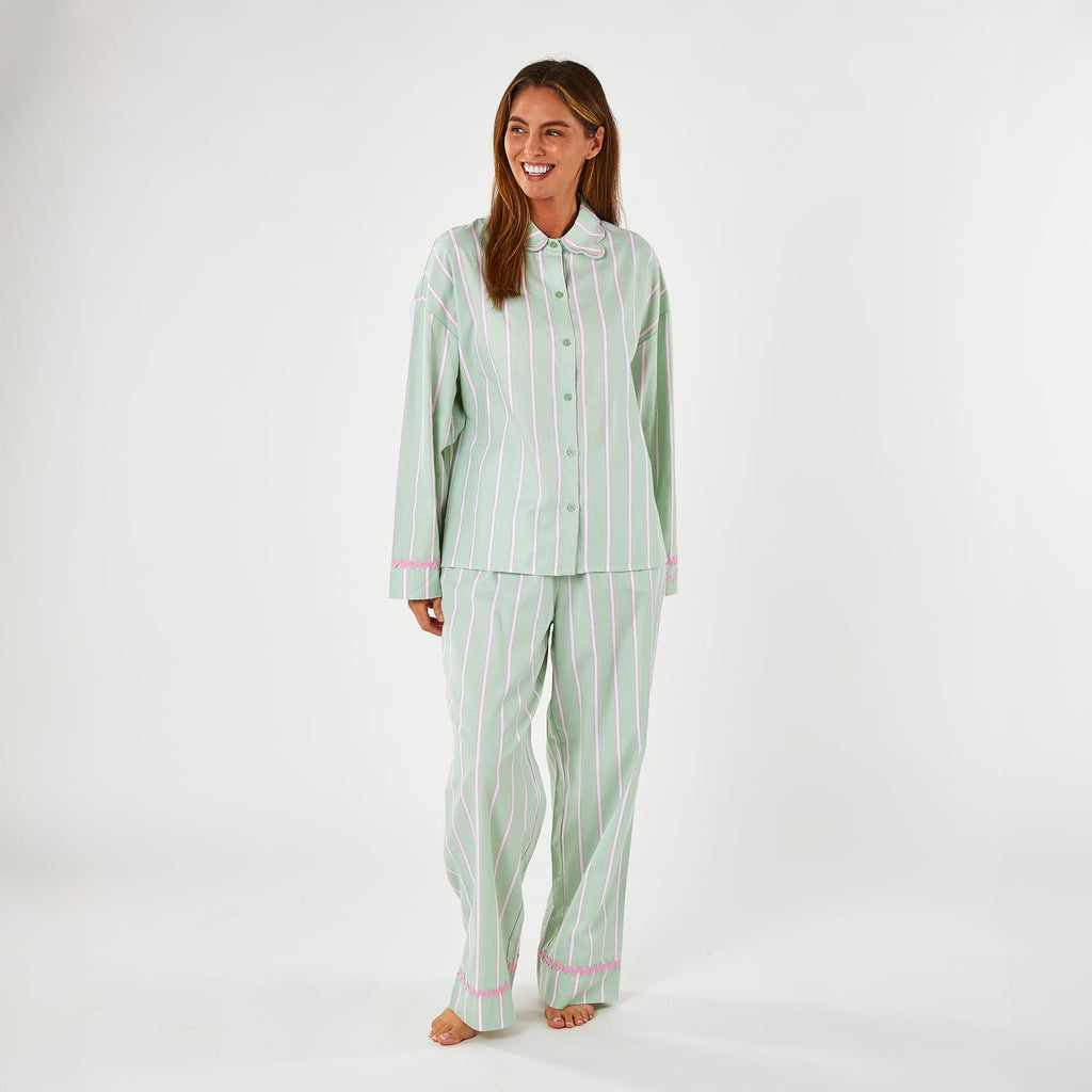 Originals Ladies Mint Stripe Pyjamas, product image 2